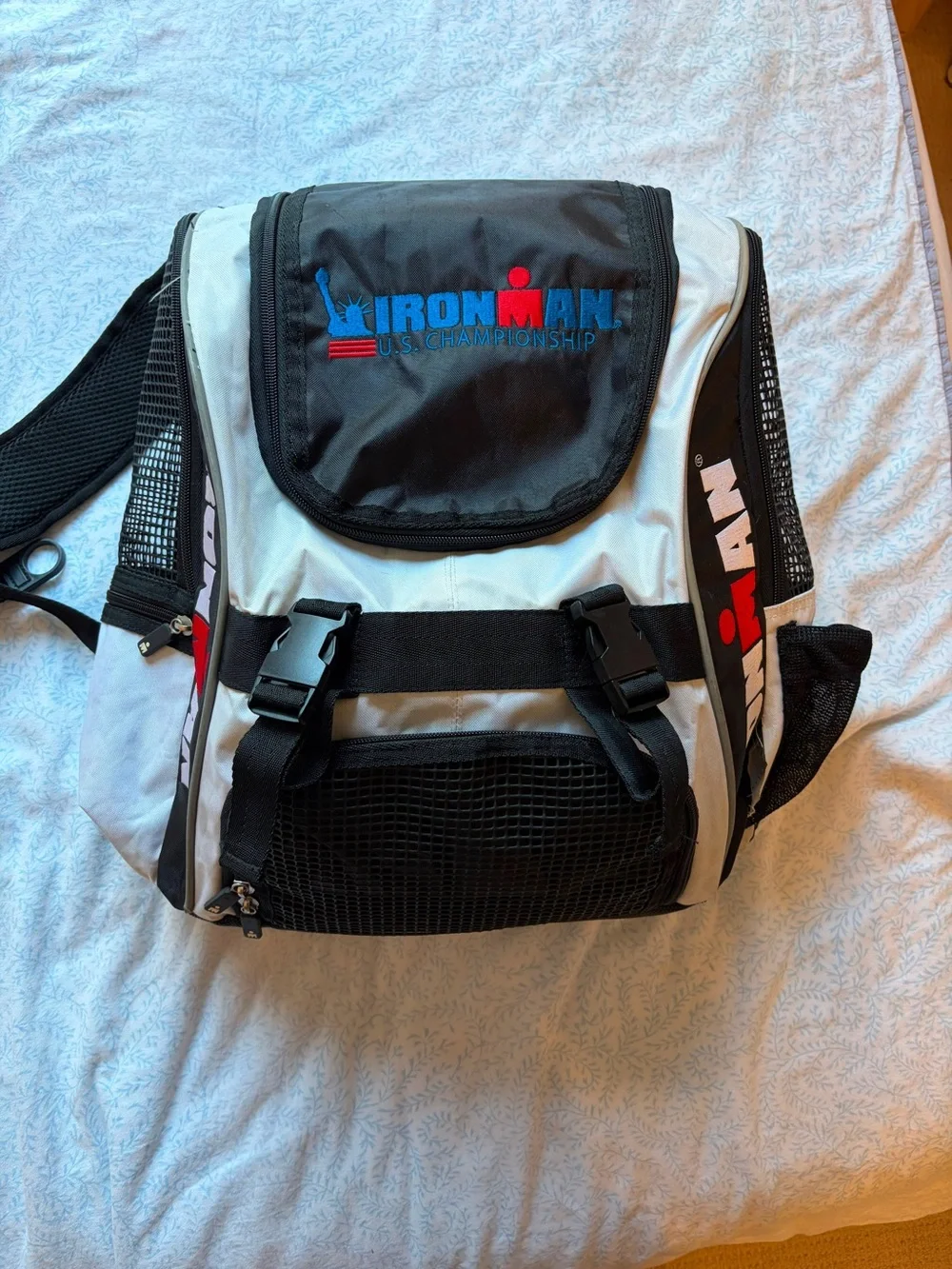Ironman US Championship Black and White Backpack